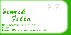henrik filla business card